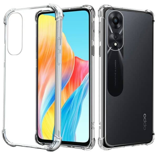 For Oppo A58 4G SupRShield Clear Case Shockproof Heavy Duty Gel Air Cushion Cover For Oppo A58 4G SupRShield Clear Case Shockproof Heavy Duty Gel Air Cushion Cover